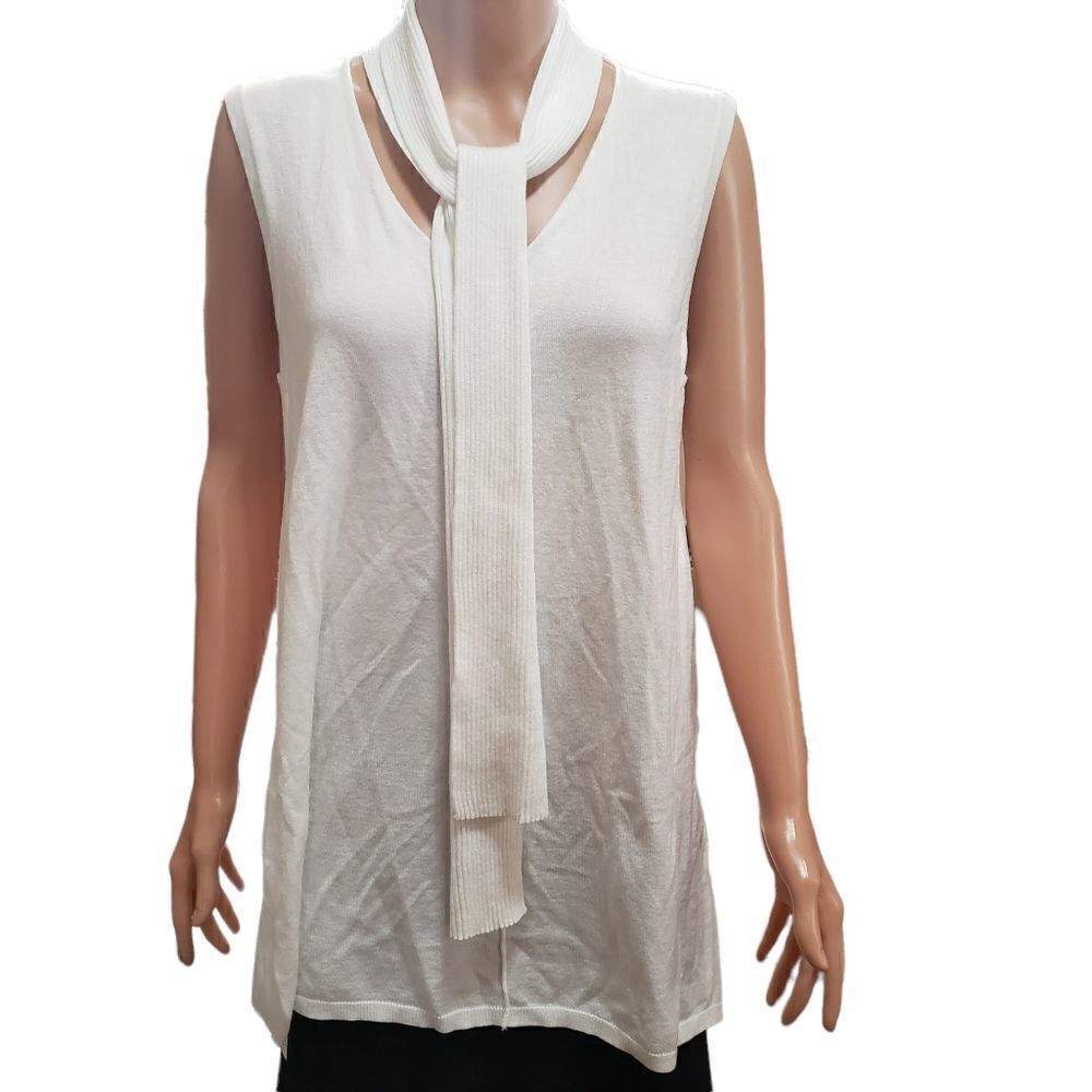 ND New Directions Tie Knit Sleeveless Tunic Top Size XLarge